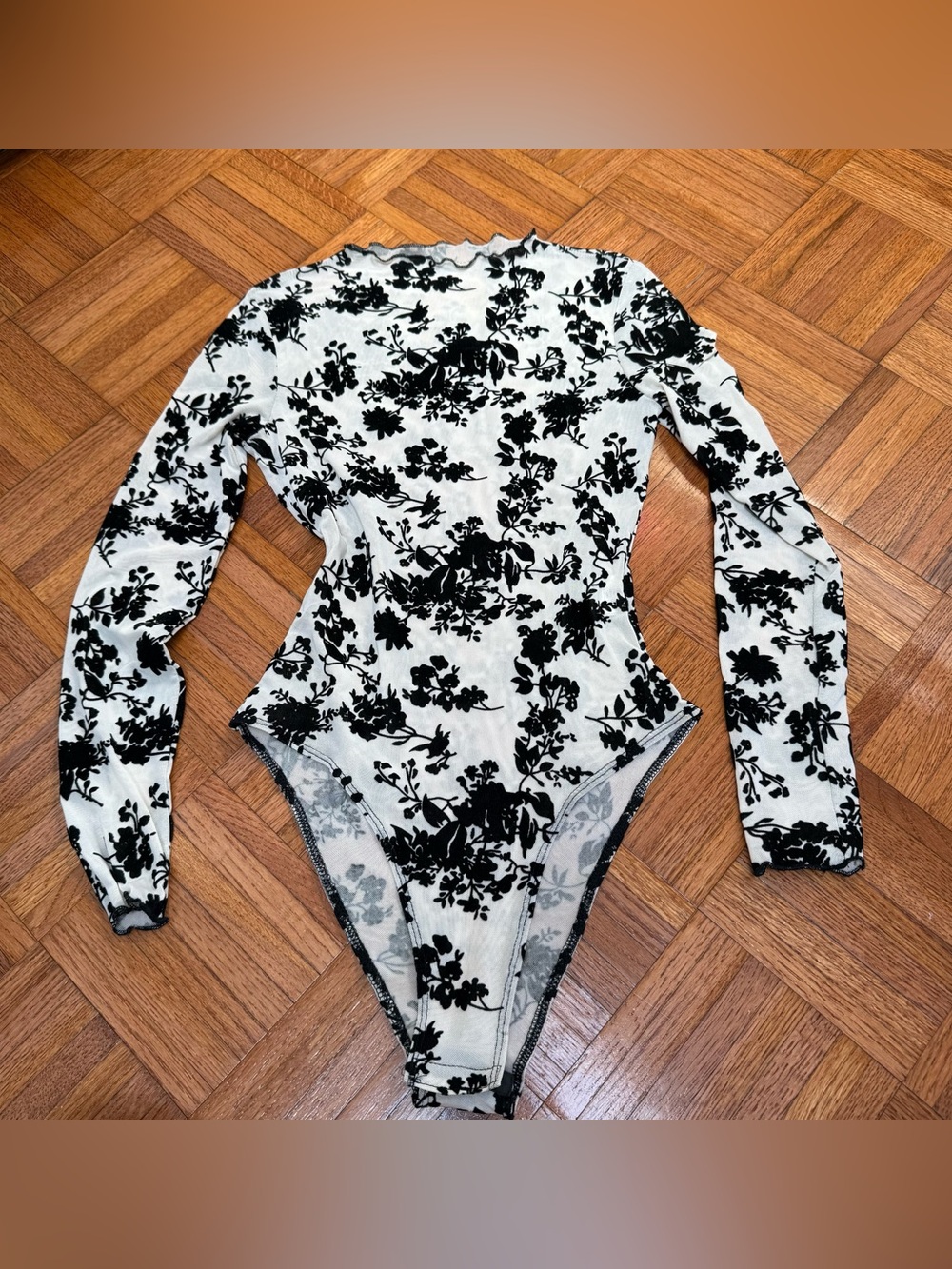 Mesh & Velvet Bodysuit
